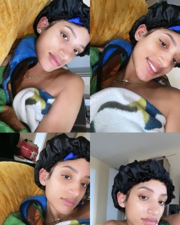 Dasany Kristal Gonzalez is lying down on the bed.